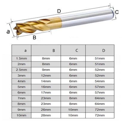 7 PCS/Set High-Speed Steel And Aluminum End Face Milling Cutter With Straight Shank Titanium-Plated Milling Cutter - Others by PMC Jewellery | Online Shopping South Africa | PMC Jewellery