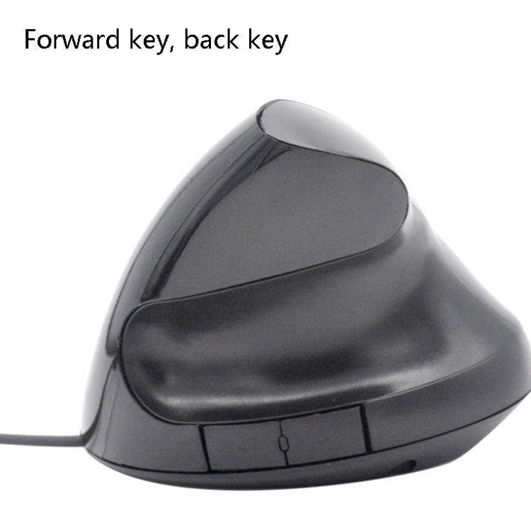 JSY-12 5 Keys USB Wired Vertical Mouse Ergonomic Wrist Brace Optical Mouse(Black) - Wired Mice by PMC TechLife | Online Shopping South Africa | PMC TechLife | Buy Now Pay Later Mobicred