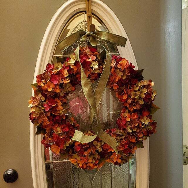 Hydrangea Wreath Door Hanging Artificial Flower Christmas Ornament, Size: 30cm - Ornaments by PMC TechLife | Online Shopping South Africa | PMC TechLife