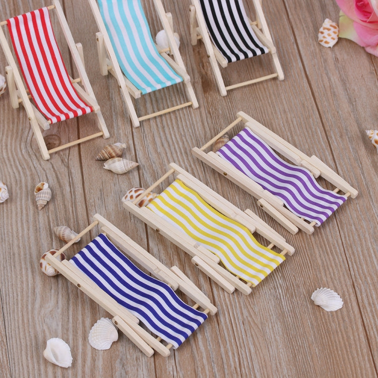 2 PCS 1:12 Beach Lounge Chair Simulation Model Outdoor Beach Scene Shooting Props Can Be Folded(Purple) - Other Props by PMC TechLife | Online Shopping South Africa | PMC TechLife