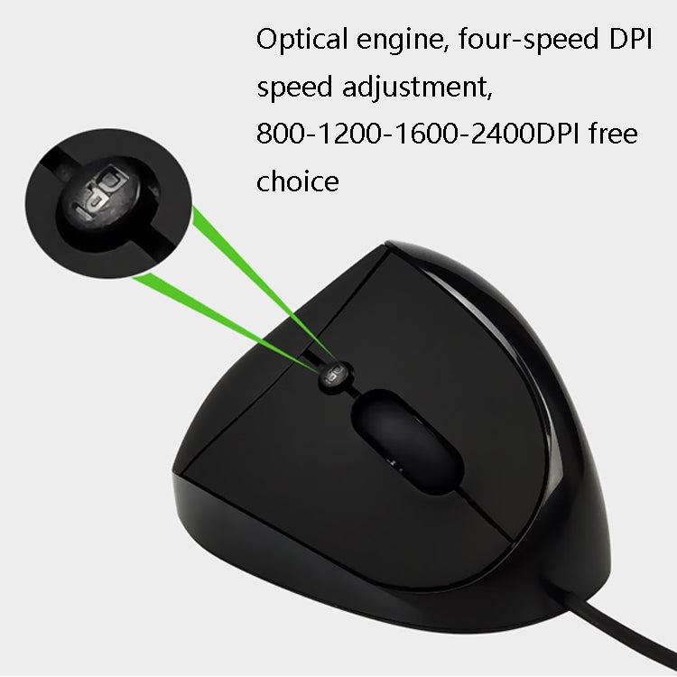 JSY-05 6 Keys Wired Vertical Mouse Ergonomics Brace Optical Mouse(Blue) - free shipping - PMC TechLife - Order now!