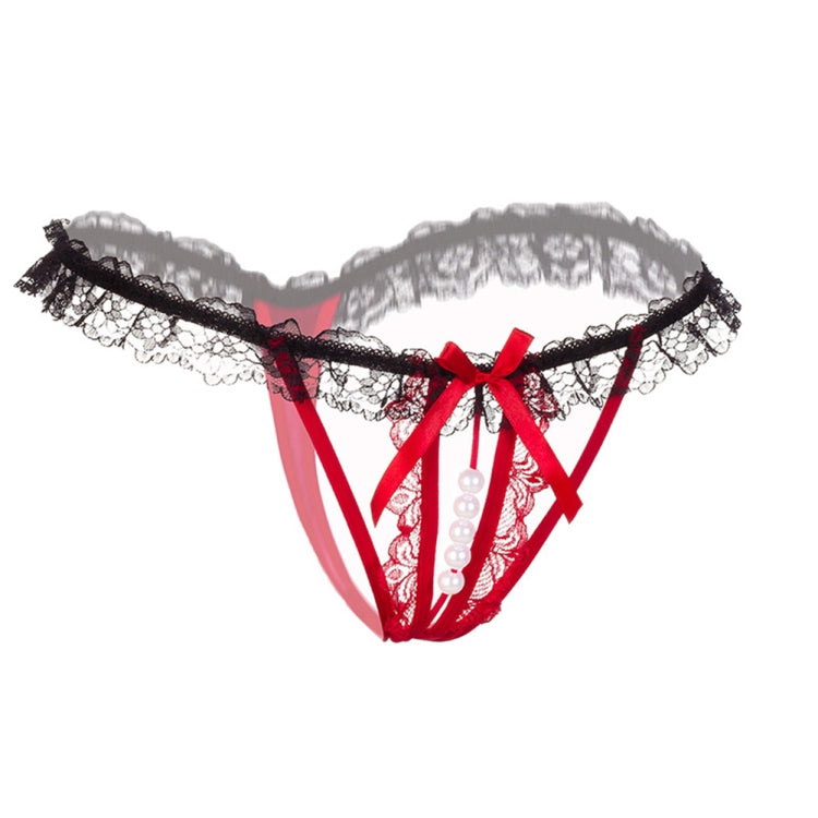3 PCS Lady Pierced Sexy Panties Temptation Lace Translucent T Underwear(Pink) - Ladies Underwear by PMC Jewellery | Online Shopping South Africa | PMC Jewellery