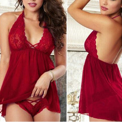 Women Sexy Lingerie Lace Babydoll Chemise Porno Petticoat, Size:XL (Wind Red) - Ladies Underwear by PMC Jewellery | Online Shopping South Africa | PMC Jewellery