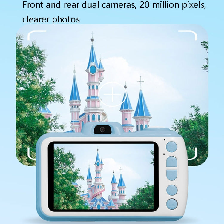 X38 3.5 Inches 4K Smart Digital Children Camera Dual-Camera HD Screen Automatic Focus Camera(Blue) - Children Cameras by PMC Jewellery | Online Shopping South Africa | PMC Jewellery