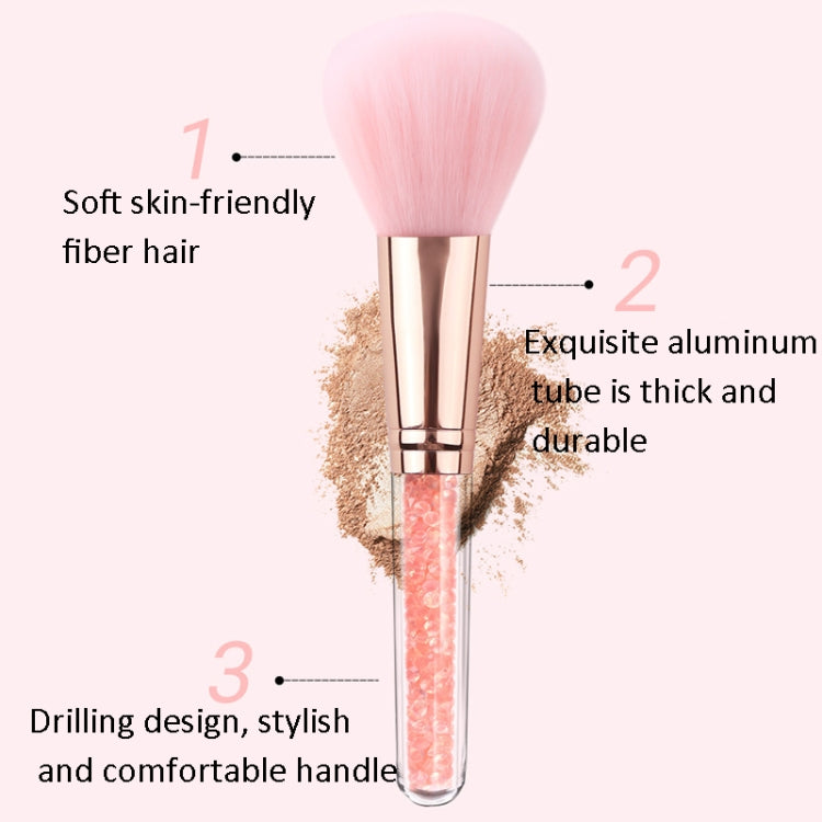 ZOREYA 10 In One Pink Crystal Transparent Handle Makeup Brush Set Makeup Tools,Style: Bare Brush - Makeup Brushes by PMC Jewellery | Online Shopping South Africa | PMC Jewellery