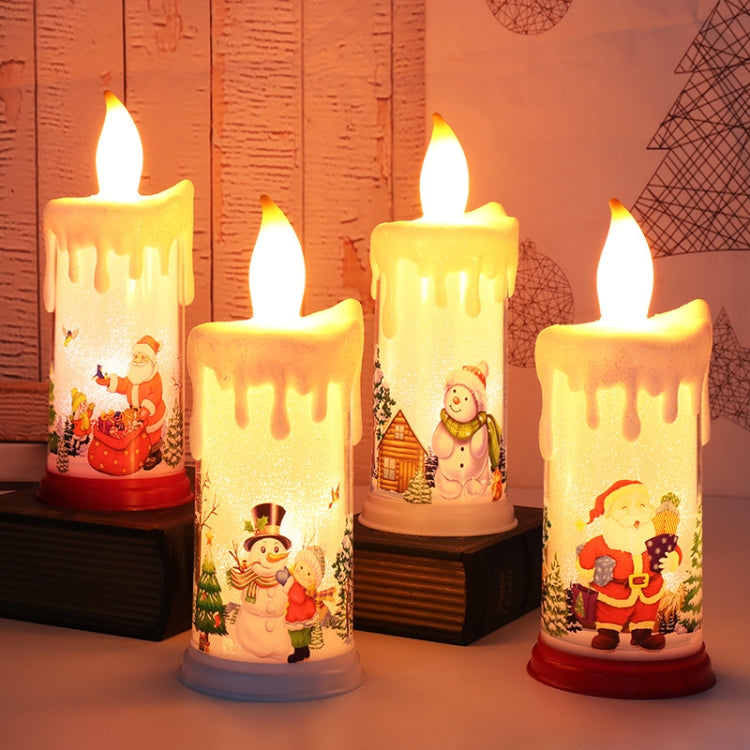 Christmas Decoration Night Light LED Simulation Flame Candle Light(B-Snowman) - Decoration Lamps by PMC Jewellery | Online Shopping South Africa | PMC Jewellery