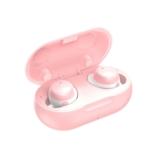 TWS-22 Bluetooth 5.0 In-Ear Sports Waterproof Noise Cancelling Touch Control Mini Headphones(Pink) - TWS Earphone by PMC Jewellery | Online Shopping South Africa | PMC Jewellery
