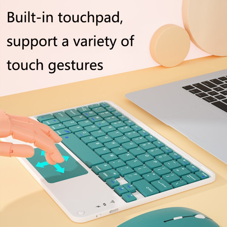 871 9.7 Inch Portable Tablet Bluetooth Keyboard With Touchpad + Mouse Set for iPad(Pink + Mouse) - Universal by PMC TechLife | Online Shopping South Africa | PMC TechLife
