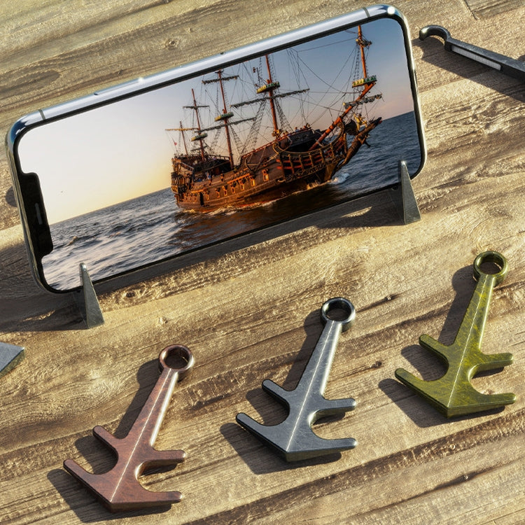 Mini Lazy Desktop Mobile Phone Bracket Multifunction Magnetic Anchor Tablet Stand(Retro Copper) - Desktop Holder by PMC TechLife | Online Shopping South Africa | PMC TechLife