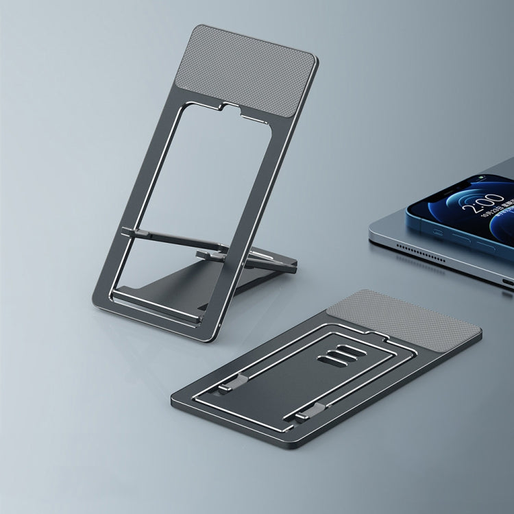 HZ10 Slim Portable Desktop Live Stand Multifunctional Folding Mobile Phone Holder(Gray) - Desktop Holder by PMC TechLife | Online Shopping South Africa | PMC TechLife