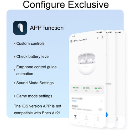 OPPO Enco Air2i In-Ear AI Call Noise Reduction Music Game Wireless Bluetooth Earphones(White) - Bluetooth Earphone by OPPO | Online Shopping South Africa | PMC Jewellery