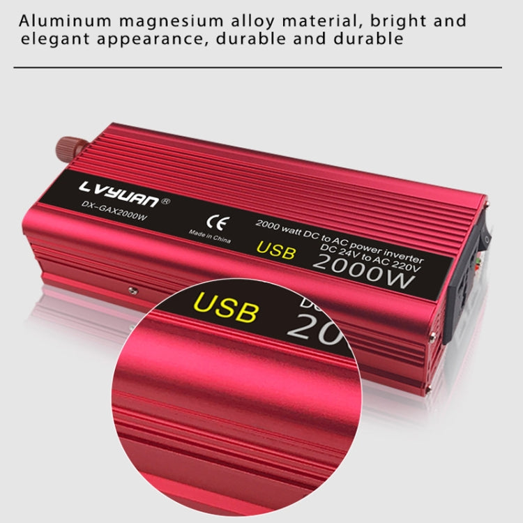 LVYUAN Car Inverter Dual USB Power Converter, Specification: 12V to 220V 2000W AU Plug - Modified Square Wave by PMC TechLife | Online Shopping South Africa | PMC TechLife