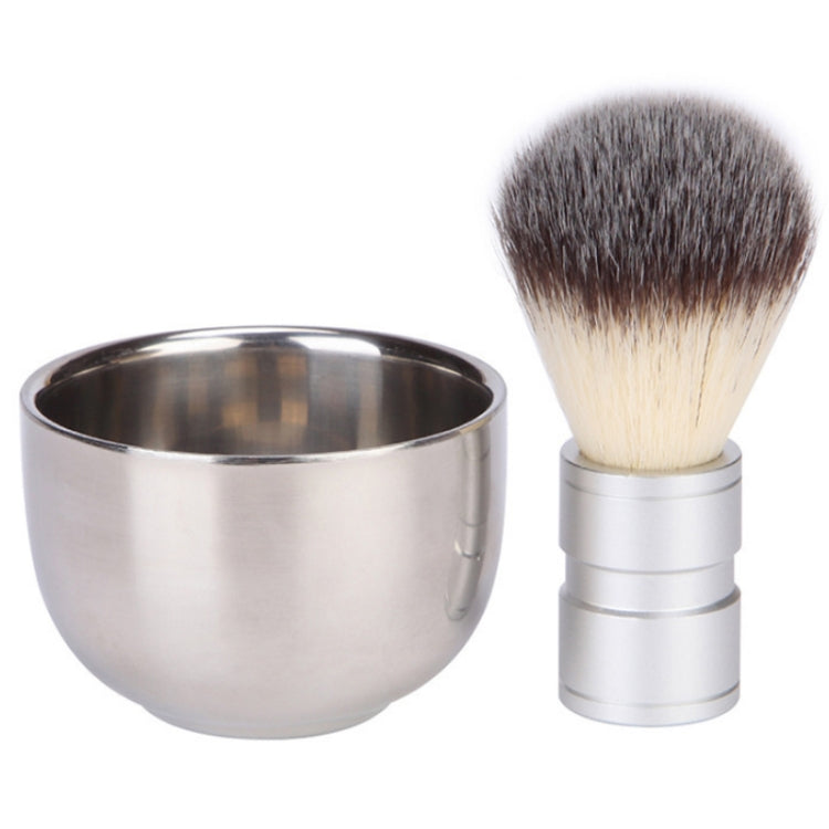 Stainless Steel Animal Hair Beard Brush Manual Stirring And Foaming Shaving Tool, Specification: Bowl + Brush - Hair Trimmer by PMC Jewellery | Online Shopping South Africa | PMC Jewellery