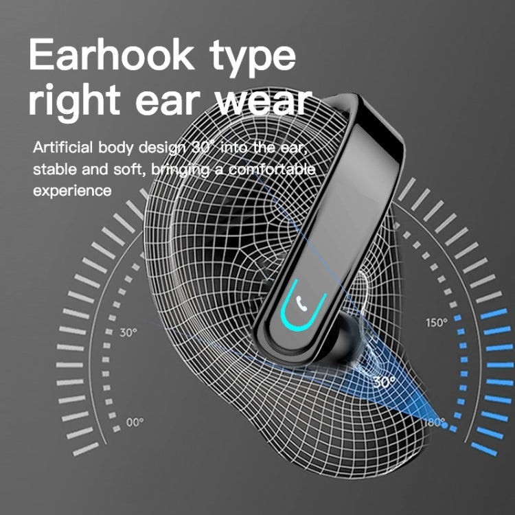 YX18 Bluetooth 5.1 Earhook Business Sport Single Ear Headphone(Black) - Bluetooth Earphone by PMC TechLife | Online Shopping South Africa | PMC TechLife