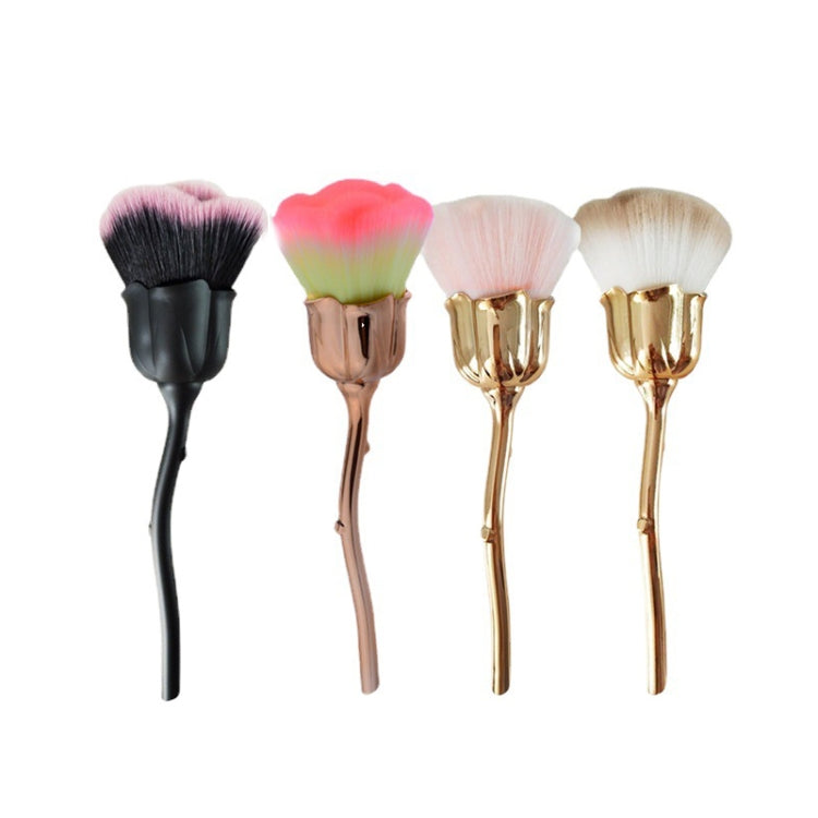 Rose Flower Makeup Brush Loose Powder Brush Beauty Tools(Black Flower Petal) - Makeup Brushes by PMC Jewellery | Online Shopping South Africa | PMC Jewellery