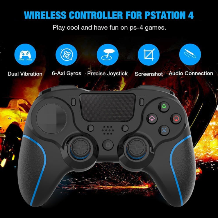 MB-P913 PC Six-Axis Somatosensory Back Key Programming Dual Vibration Bluetooth Gamepad For PS4 Pro(Black) - Gamepads by PMC TechLife | Online Shopping South Africa | PMC TechLife