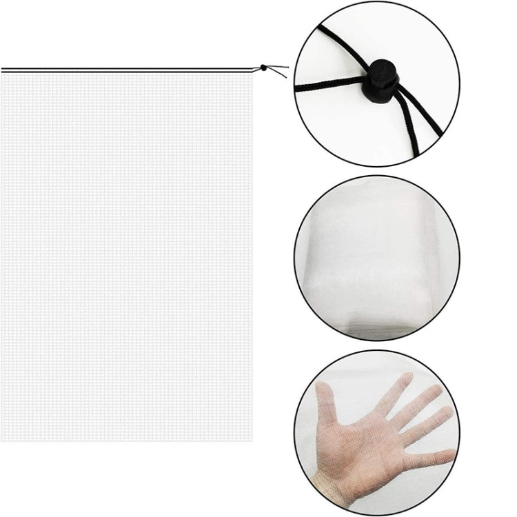 Plant Insect Cover Net With Drawstring Greenhouse Fruit Tree Bird Cover, Size: 1x1.5m(White) - Garden Netting by PMC TechLife | Online Shopping South Africa | PMC TechLife | Buy Now Pay Later Mobicred