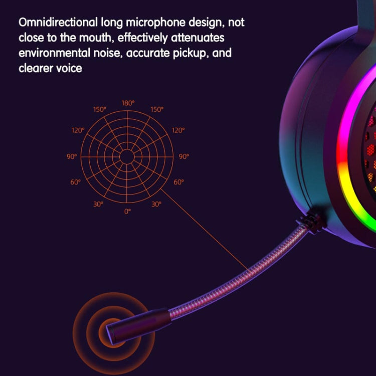 FOREV G99 USB RGBHead-Mounted Wired Headset With Microphone, Style: Standard Version  (Colorful Light Pink) - free shipping - PMC TechLife - Order now!