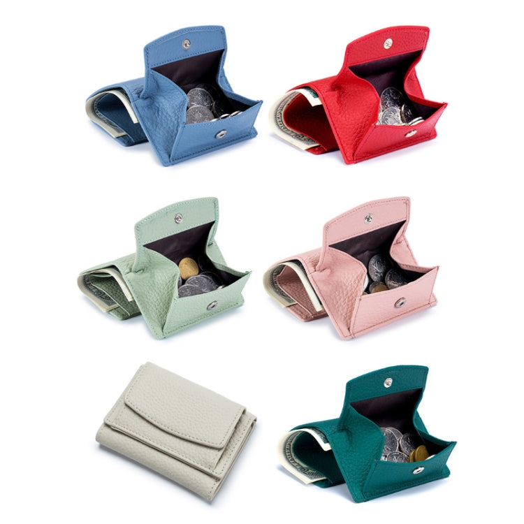 CL-2753 Leather RFID Short Coin Purse Wallet(Light Green) - free shipping - PMC TechLife - Order now!