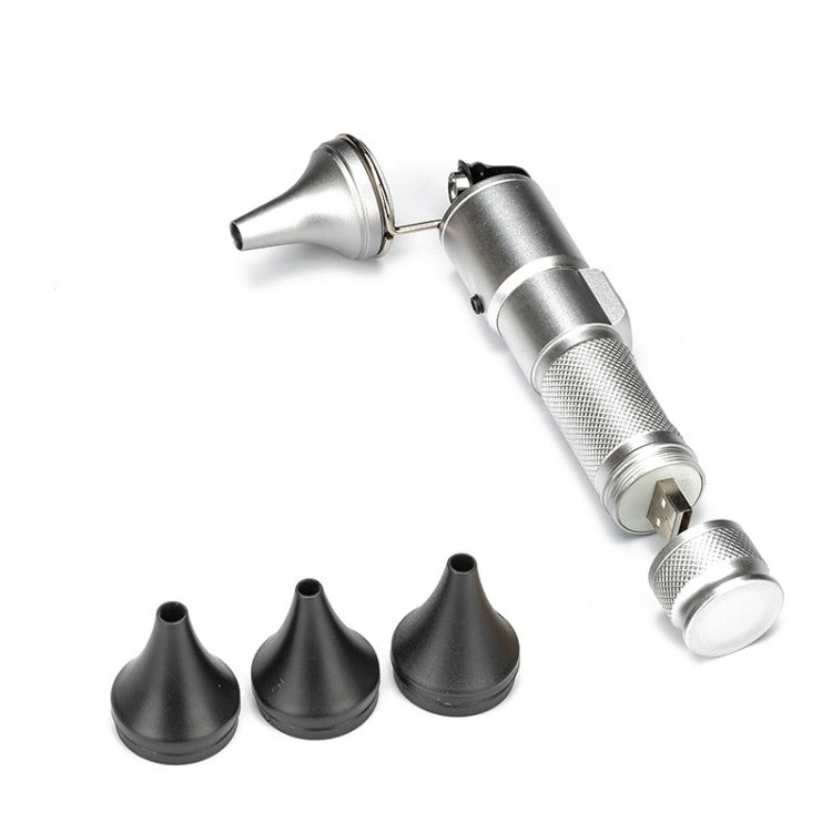 Ear Cleaning Hand Lamp USB Charging Otoscope(Silver) - Ear Care Tools by PMC Jewellery | Online Shopping South Africa | PMC Jewellery