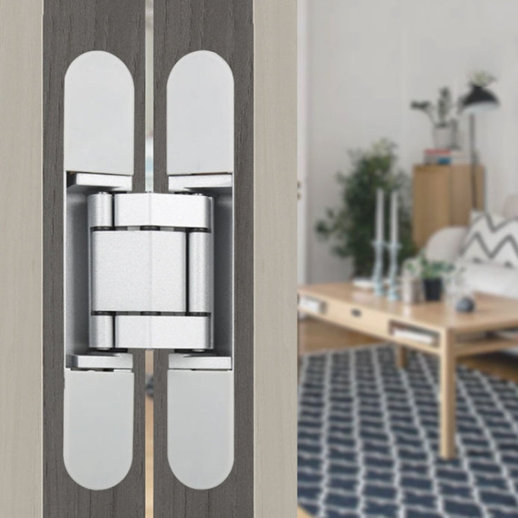 Three-Dimensional Adjustable Cross Hinge Folding Door Concealed Hinge, Specification: No. 2 Sand Silver 60kg - Furniture Accessories by PMC TechLife | Online Shopping South Africa | PMC TechLife