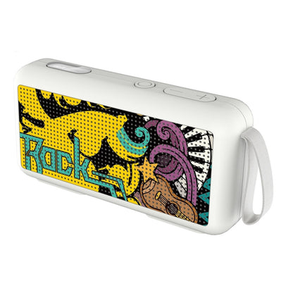 DoRealMe F0 TWS Mini Graffiti Bluetooth Speaker Support FM / TF Card(White Graffiti) - Mini Speaker by PMC Jewellery | Online Shopping South Africa | PMC Jewellery