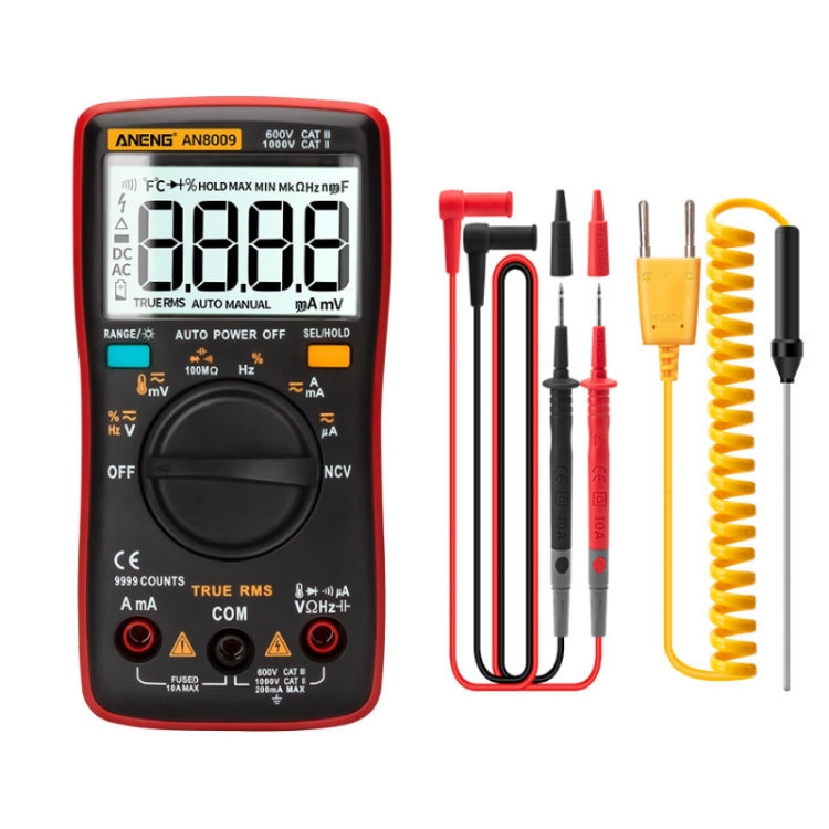 ANENG AN8009 NVC Digital Display Multimeter, Specification: Standard(Red) - free shipping - PMC TechLife - Order now!