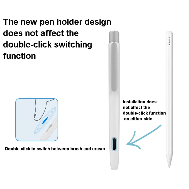 Double-Click Automatic Retractable Stylus Pen Case For Apple Pencil 2( Pearl White) - free shipping - PMC TechLife - Order now!