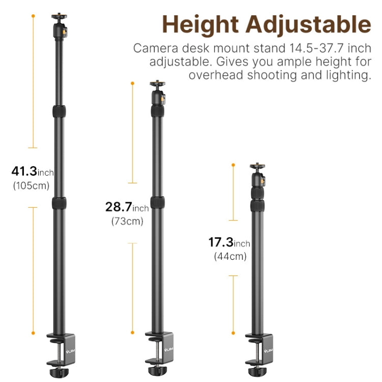 Ulanzi  Vijim LS02  Live Desktop Extension Arm Light Stand  For Ring Light DSLR Camera - free shipping - PMC TechLife - Order now!