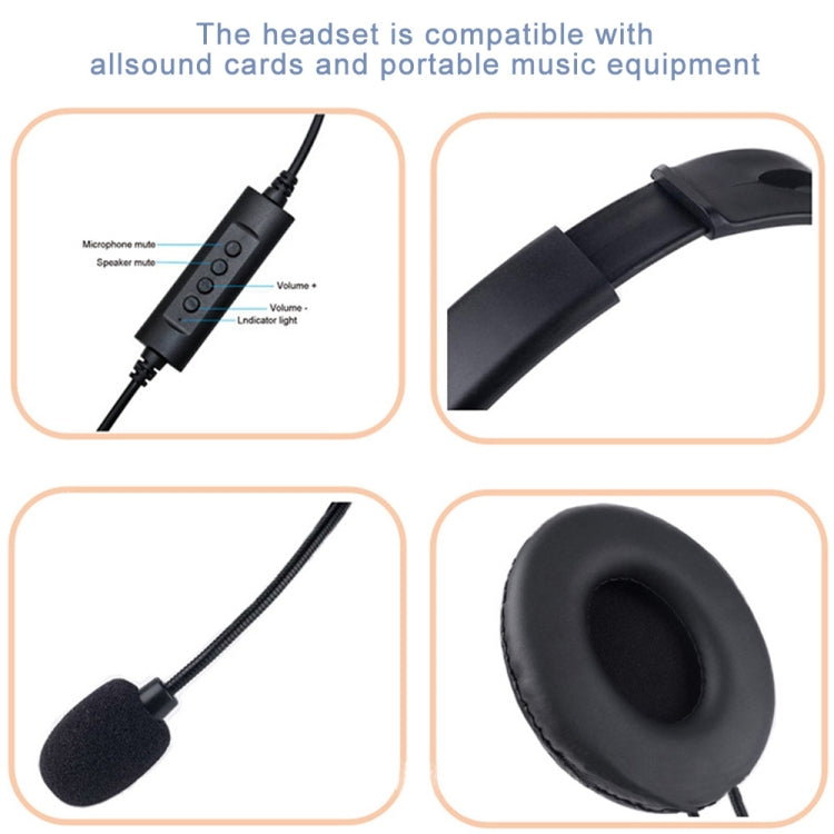 Head-Mounted Wired Headset With Microphone, Style: GAE-109 - Multimedia Headset by PMC TechLife | Online Shopping South Africa | PMC TechLife