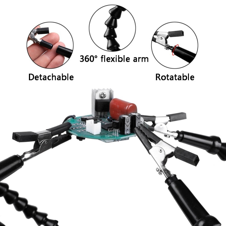 Y4BK-XS Universal Arm Clip-On Base Four-Claw Soldering Station(Black) - Others by PMC TechLife | Online Shopping South Africa | PMC TechLife