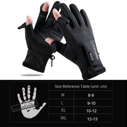 Outdoor Sports Riding Warm Gloves Touch Screen Fingerless Fishing Gloves, Size: L(Black) - Cycling Gloves by PMC Jewellery | Online Shopping South Africa | PMC Jewellery