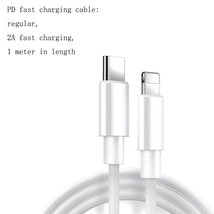 CYKE USB60 20W Mini PD Type-C Port Fast Charger With Type-C To 8 Pin Cable, US Plug(White Set) - free shipping - PMC TechLife - Order now!