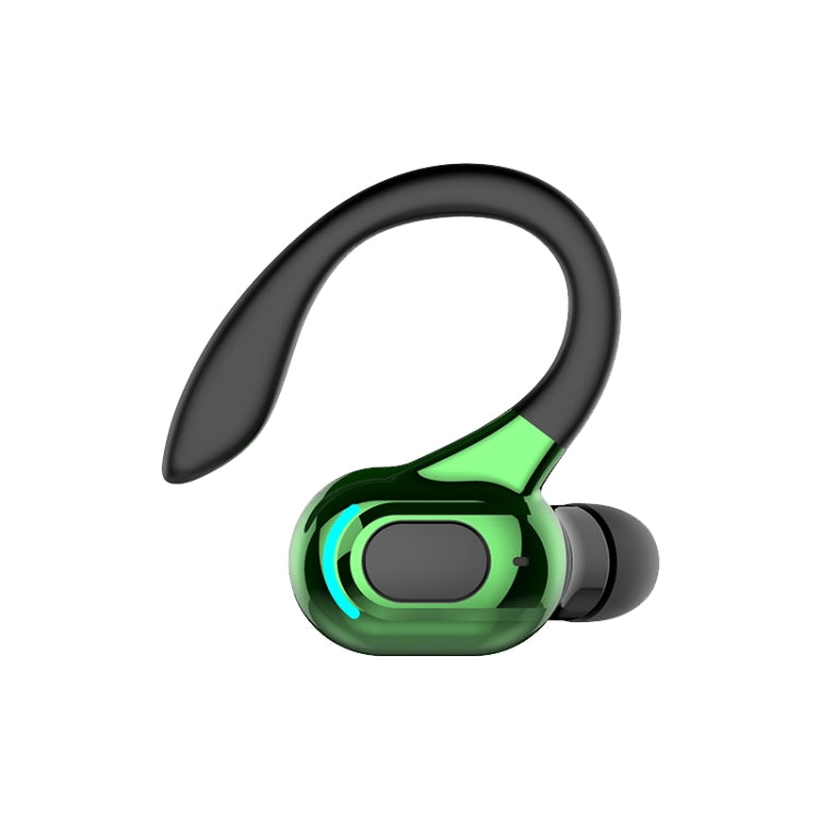 F8 Bluetooth 5.1 Ear-Mounted Stereo Wireless Sports Earphone(Black+Green) - Bluetooth Earphone by PMC Jewellery | Online Shopping South Africa | PMC Jewellery