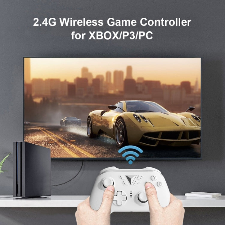 M-1 2.4G Wireless Drive-Free Gamepad For XBOX ONE / PS3 / PC(White) - Gamepad by PMC Jewellery | Online Shopping South Africa | PMC Jewellery