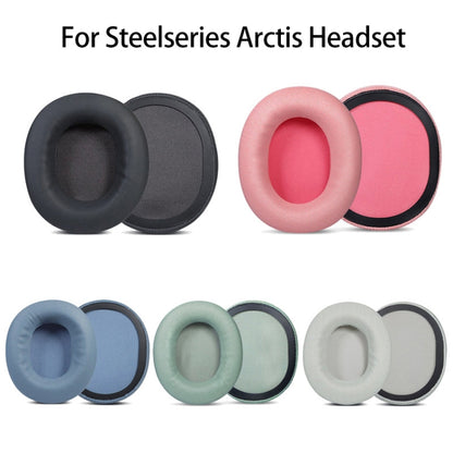 1 Pair Sponge Headset Pad for Steelseries Arctis Pro / Arctis 3 / 5 / 7(Grey Leather) - Earmuff & Pad by PMC Jewellery | Online Shopping South Africa | PMC Jewellery