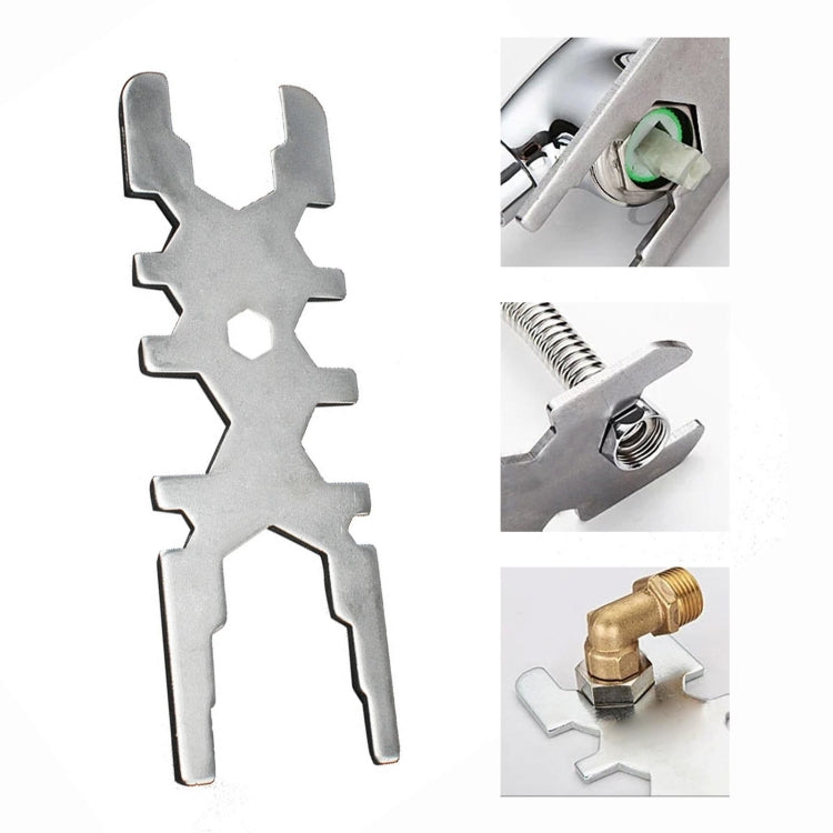 H-Type Multifunctional Socket Bathroom Install Faucet Wrench(Silver) - Hex Key & Spanner by PMC TechLife | Online Shopping South Africa | PMC TechLife