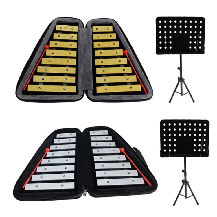 JZ-35 16-Tone Double Row Carillon Orff Percussion Instrument, Color: Silver With Shelf - free shipping - PMC TechLife - Order now!