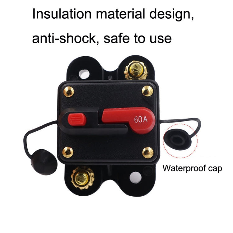 CB2 Car RV Yacht Audio Modification Automatic Circuit Breaker Switch, Specification: 60A - Fuse by PMC TechLife | Online Shopping South Africa | PMC TechLife