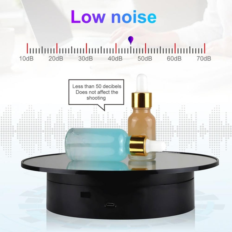 25cm USB Power Rotating Display Stand Video Shooting Props Turntable(Golden Mirror) -  by PMC TechLife | Online Shopping South Africa | PMC TechLife