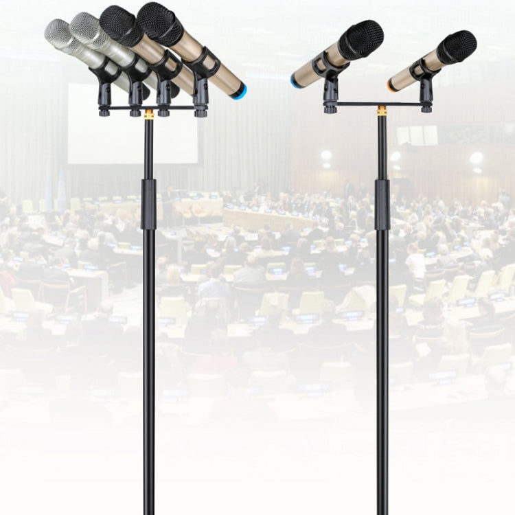A16 Double-headed  Microphone Clip Aluminum Pole Microphone Accessories - Microphone by PMC TechLife | Online Shopping South Africa | PMC TechLife