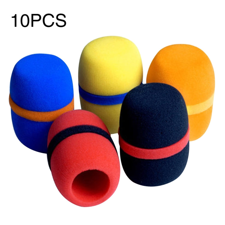 10 PCS Handheld Dust Proof Soft Sponge Microphone Cover(Random Color Delivery) - Windshield by PMC Jewellery | Online Shopping South Africa | PMC Jewellery