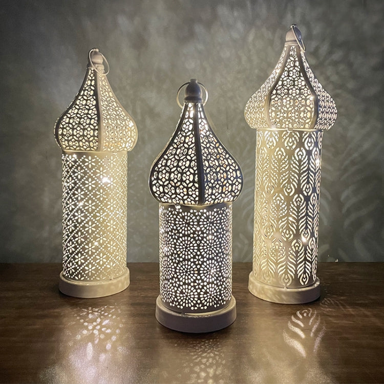 Moroccan Hollow LED Wrought Iron Decorative Lamp, Spec: Large - Holiday Lights by PMC TechLife | Online Shopping South Africa | PMC TechLife