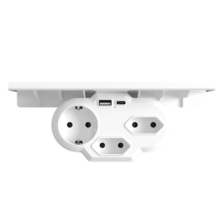 HHT610 Expansion Plug Adapter, EU Plug, Specification: With Tray No Light(White) - Plug Adaptor by PMC Jewellery | Online Shopping South Africa | PMC Jewellery