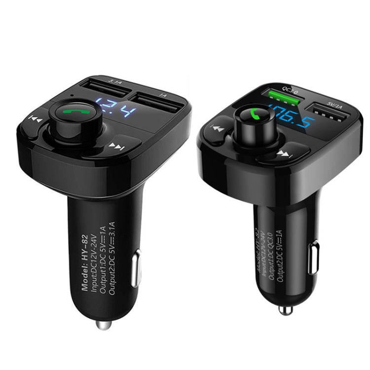HY82 Car MP3 Bluetooth Receiver Dual USB Car Charger, Specification: Fast Charge Version - free shipping - PMC TechLife - Order now!