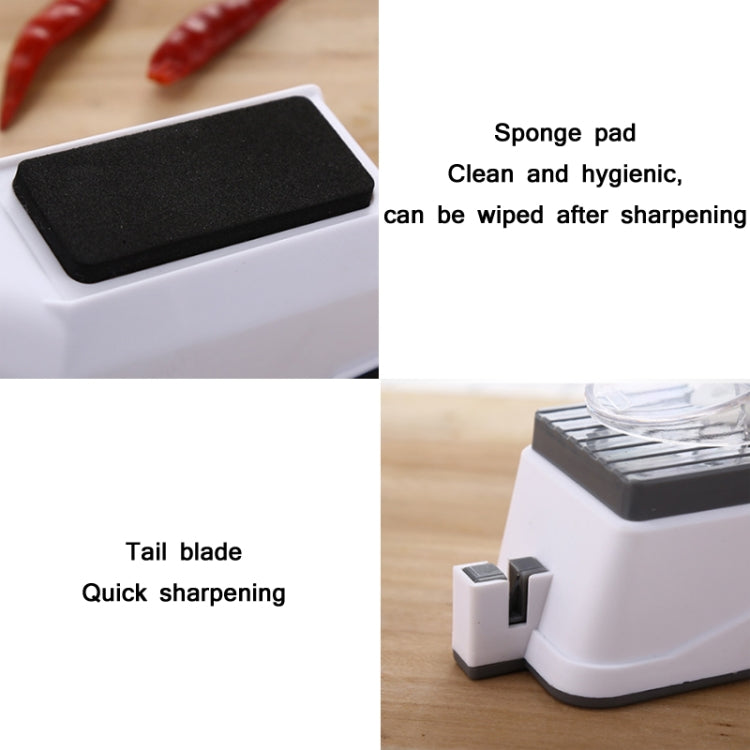 JJ-1 Kitchen Electric Double Sided Knife Sharpener, Specification: USB Plug - Knife Sharpener by PMC TechLife | Online Shopping South Africa | PMC TechLife