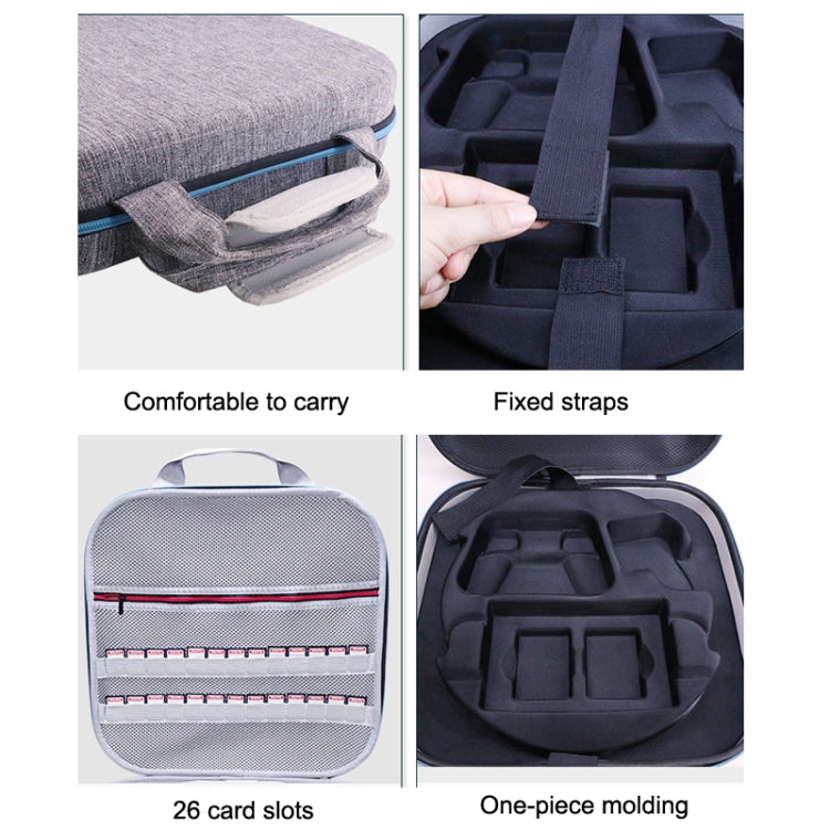 GH1865 EVA Hard Shell Fitness Ring Game Console Storage Bag For Nintendo Switch(Gray) - Bags by PMC TechLife | Online Shopping South Africa | PMC TechLife | Buy Now Pay Later Mobicred