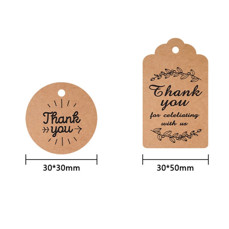 100pcs /Pack Kraft Paper Gift Tag With 20m Hemp Rope(L-01) - Gift Bags & Wrapping Supplies by PMC Jewellery | Online Shopping South Africa | PMC Jewellery