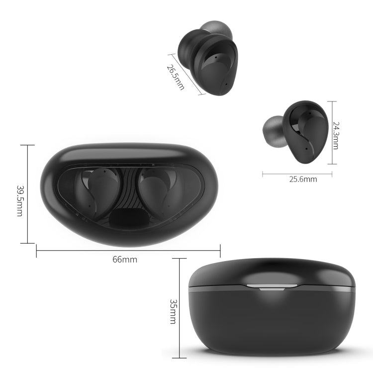 Mini Wireless With Charged Power Display ENC Bluetooth Headset(Blue) - Bluetooth Earphone by PMC TechLife | Online Shopping South Africa | PMC TechLife
