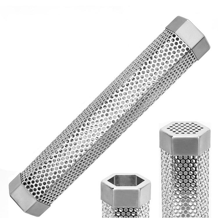 12 Inch Stainless Steel 304 Smoked Tube BBQ Box Outdoor Cold Smoke Box,Style: Tube + Brush + Hook - Cooking Tools by PMC TechLife | Online Shopping South Africa | PMC TechLife | Buy Now Pay Later Mobicred